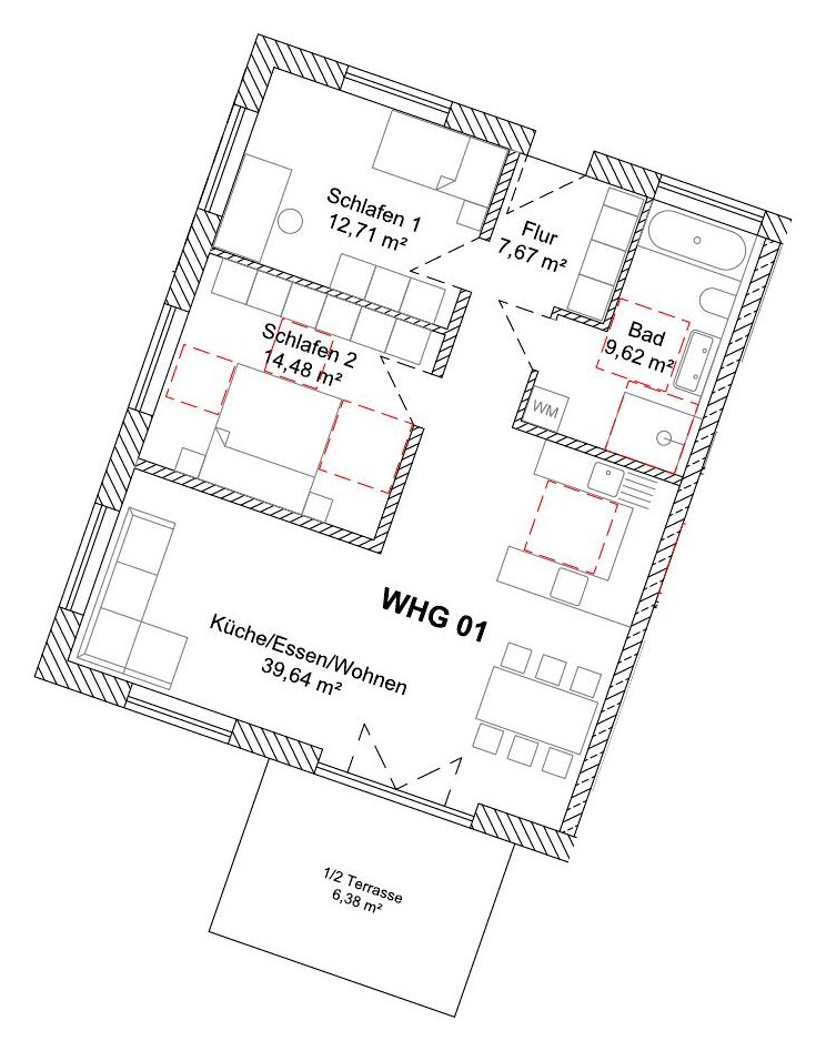 Grundriss WHG 1 – Erdgeschoss