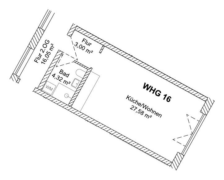 Grundriss WHG 16 – 2. Obergeschoss