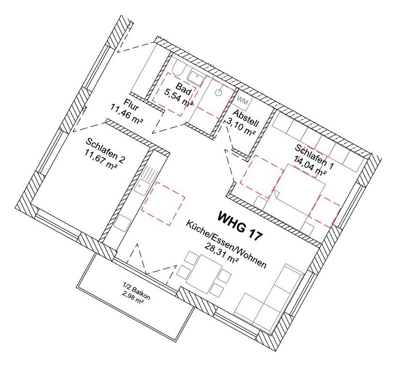 Grundriss WHG 17 – 2. Obergeschoss