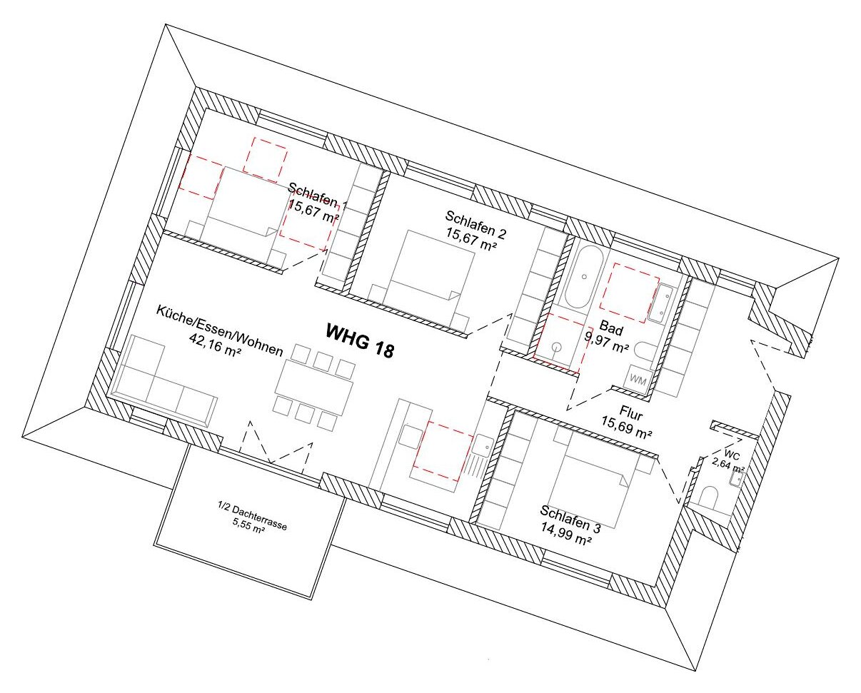 Grundriss WHG 18 – Penthouse