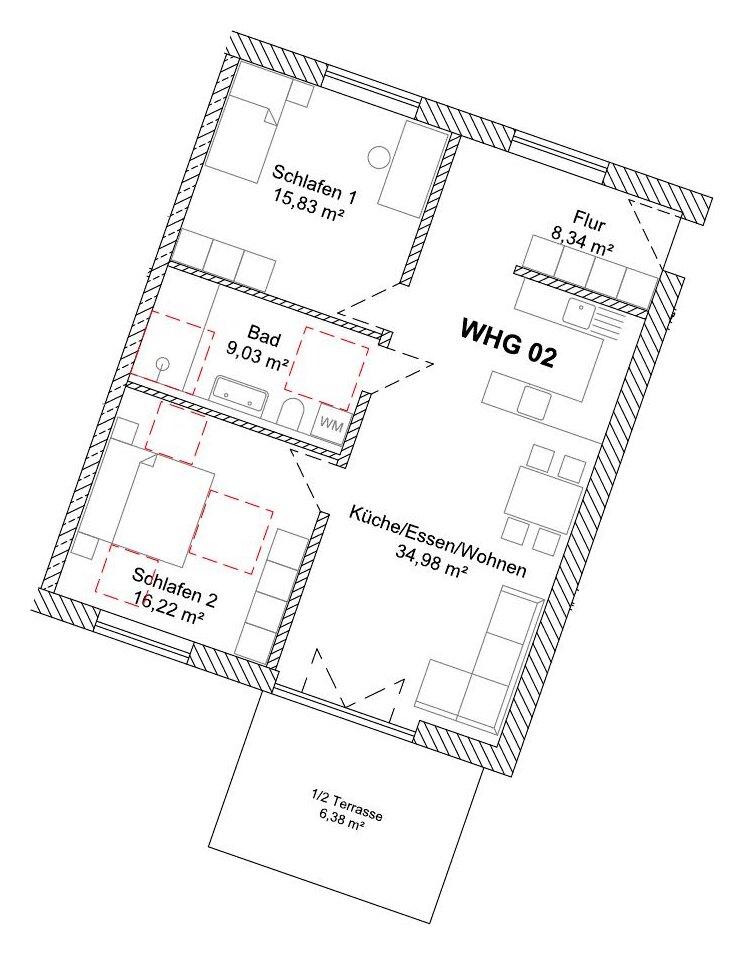 Grundriss WHG 2 – Erdgeschoss