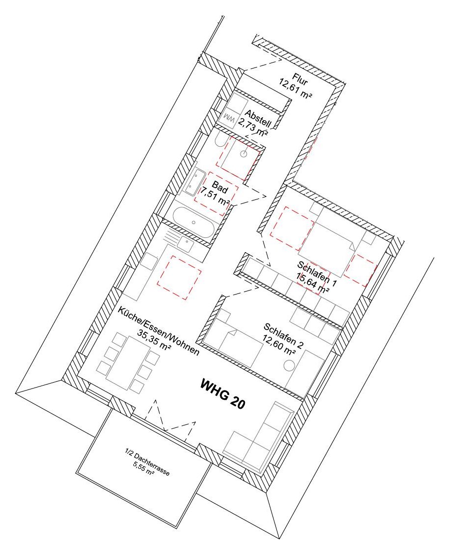 Grundriss WHG 20 – 3. Obergeschoss