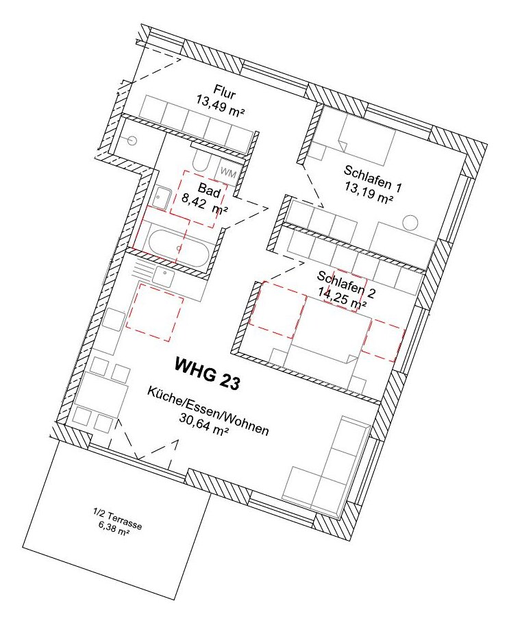 Grundriss WHG 23 – Erdgeschoss