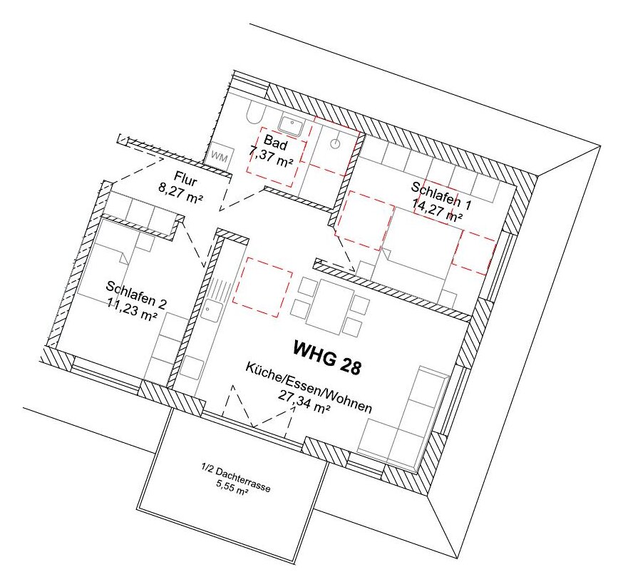 Grundriss WHG 28 – 2. Obergeschoss