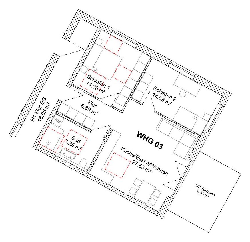 Grundriss WHG 3 – Erdgeschoss