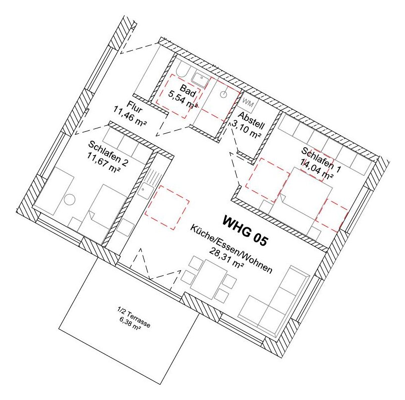 Grundriss WHG 5 – Erdgeschoss