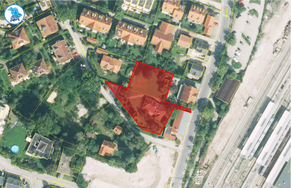 Luftbild des Baugrundstücks Hochufer Weilheim – Flur Nr. 2802